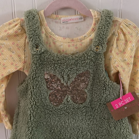 New! Young Hearts Romper, Onesie and Headband sz 18 mos - Picture 5 of 9